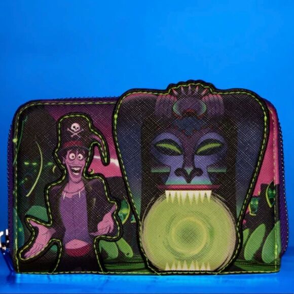 Loungefly Princess & The Frog Dr Facilier Glow Lenticular Mini Backpack & Wallet - Picture 15 of 17